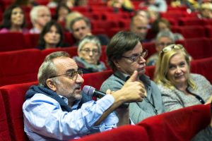 Antoine Duléry, comédien, lors d'un échange après séance - RCC 2017
crédit : Patrice Terraz