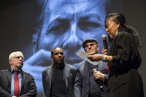 Bob Swaim, Loup-Denis Ellion, Tchéky Karyo et Mei Chen Chalais, lors de la remise du Prix François Chalais du Scénario - RCC 2017
crédit : Patrice Terraz